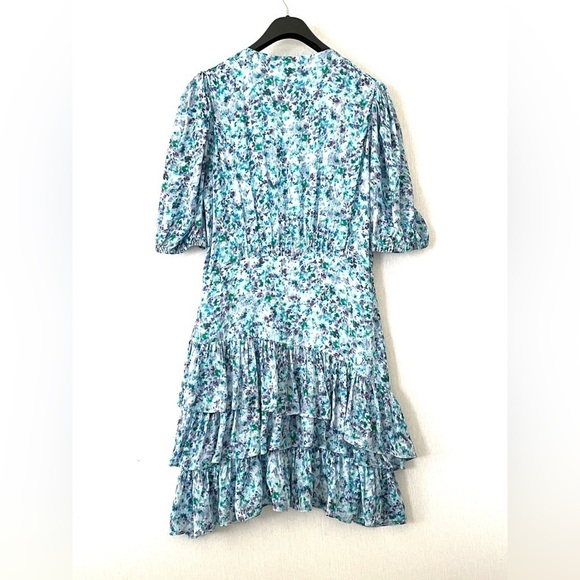 Suncoo Paris Clea Blue Ruffled Mini Dress - Picture 6 of 16